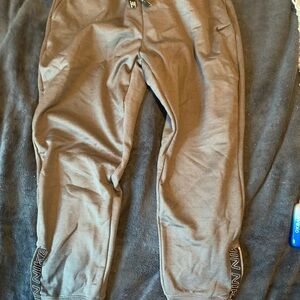 Nike Silver Gray Track Pants Adjustable Waistband